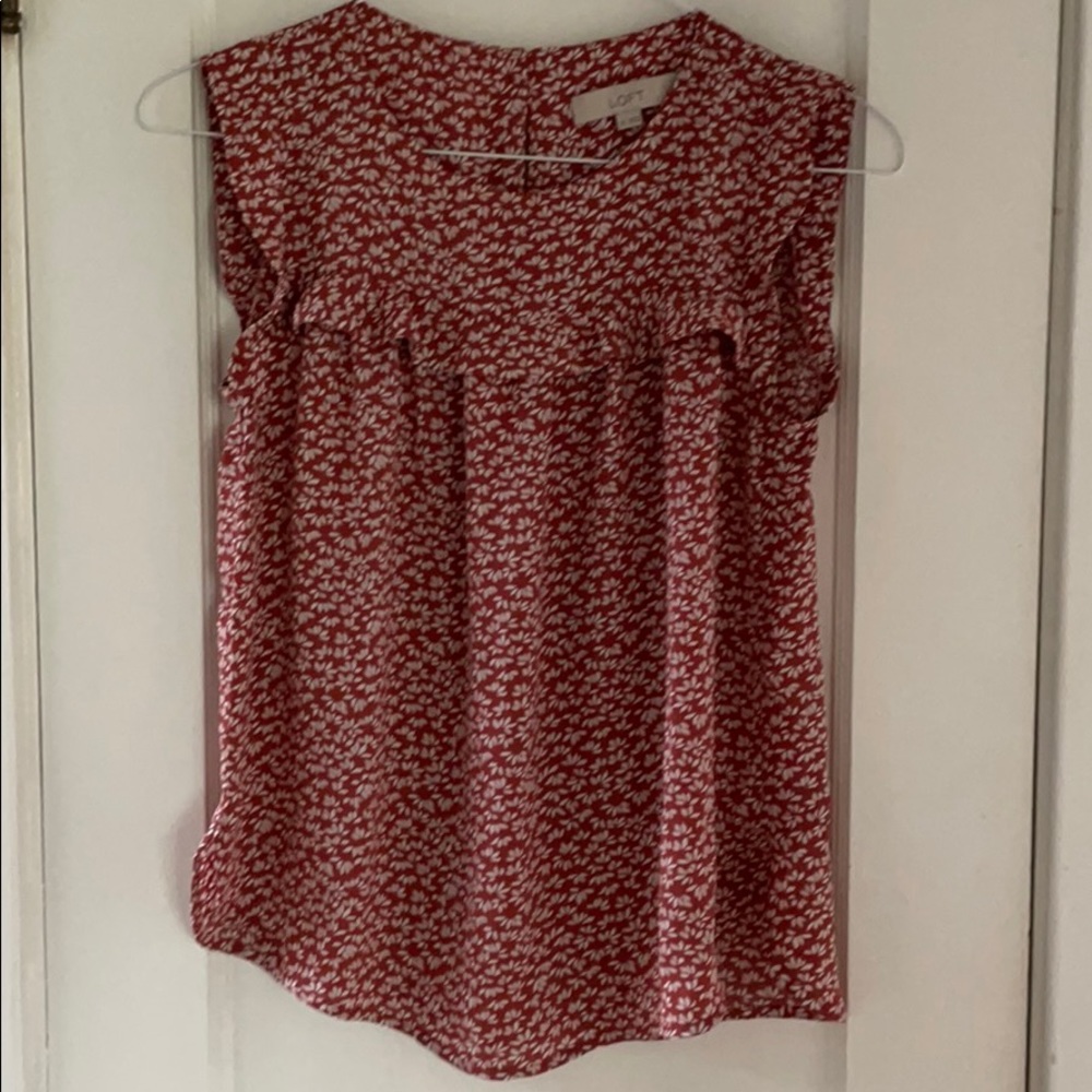The Loft floral flutter top